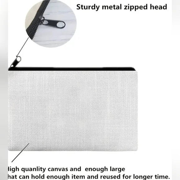 Funny Quote Carry-All Pouch Zipper Bag Storage,Cosmetic, Canvas, Pencil - Picture 2 of 3